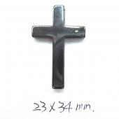 Hematite Latin Cross Pendant  23x34mm